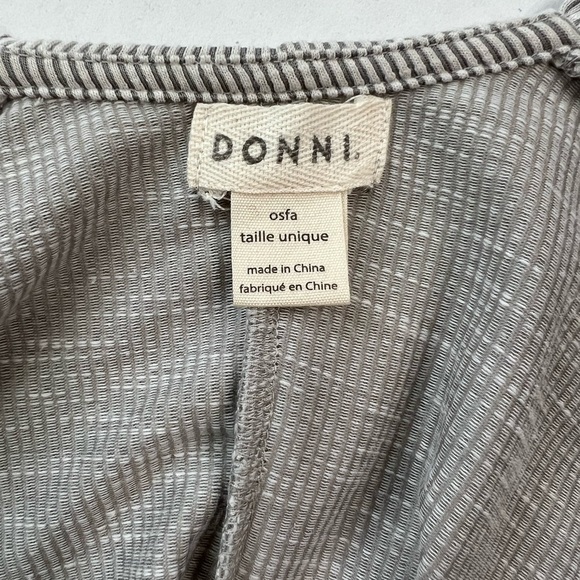 DONNI. Lightweight Open Front Stripe Cardigan - One Size - Picture 5 of 12